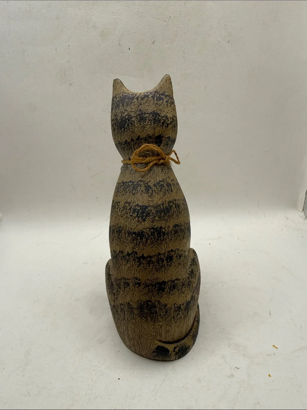 Vtg Signed Pat Croy Primitive Cat Folk Art Rustic Farmhouse Decor Collectible - Picture 5 of 12